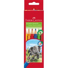 Faber-Castell - Classic Colour Jumbo colour pencil, cardboard wallet of 6