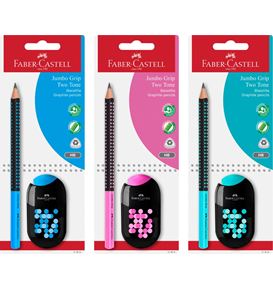 Faber-Castell - Two Tone Jumbo Grip graphite pencils set, HB, 2 pieces