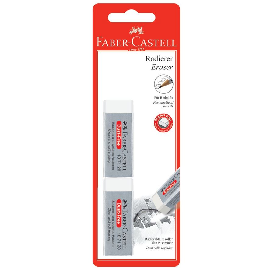 Faber-Castell - Dust-free eraser, white, set of 2