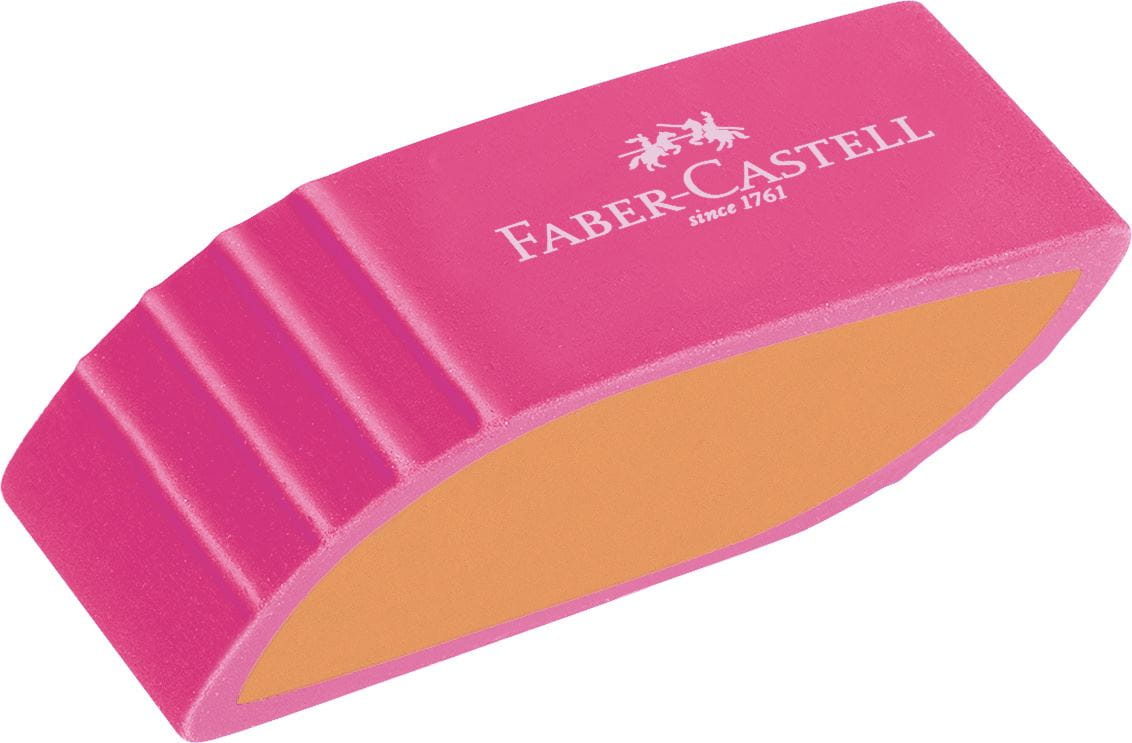 Faber-Castell - Bicolor eraser, 3 trend colours, sorted