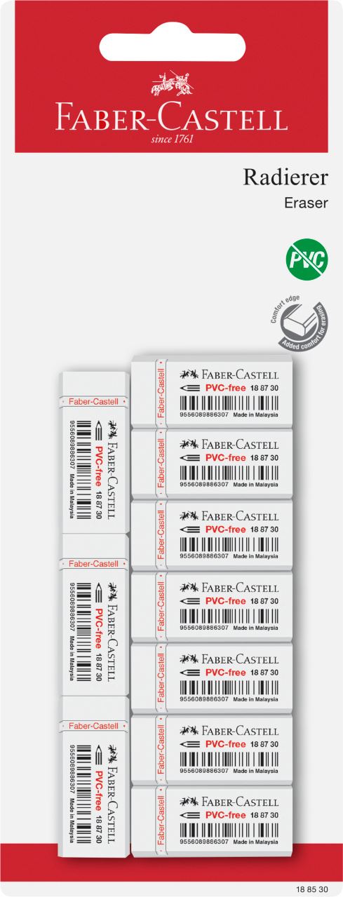 Faber-Castell - 7086-30 eraser, set of 10