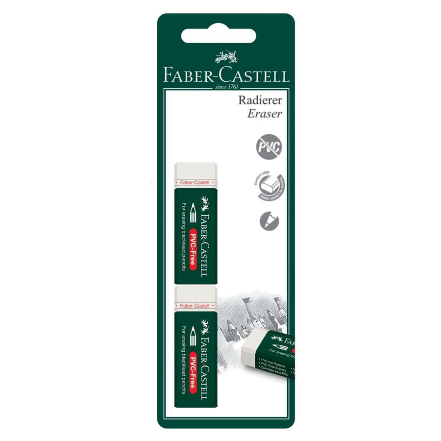Faber-Castell - 7085-20 eraser, set of 2