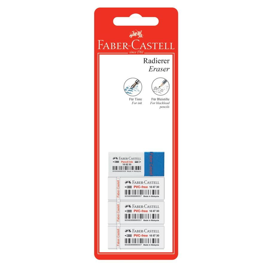 Faber-Castell - 7082/7086 eraser, 4 pieces