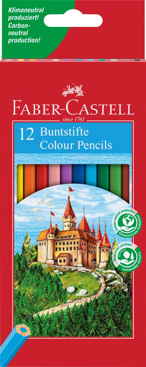Faber-Castell - Classic Colour colour pencil, cardboard wallet of 12