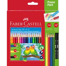 Faber-Castell - Colour pencils, cardboard wallet, 24 pieces