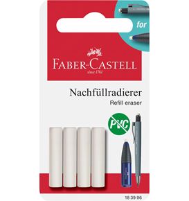 Faber-Castell - Spare eraser for eraser-sharpener combi, Poly Matic,set of 4
