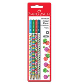 Faber-Castell - Bubble graphite pencil, blister card of 4