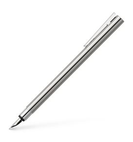 Faber-Castell - Neo Slim Stainless Steel fountain pen, EF, silver shiny