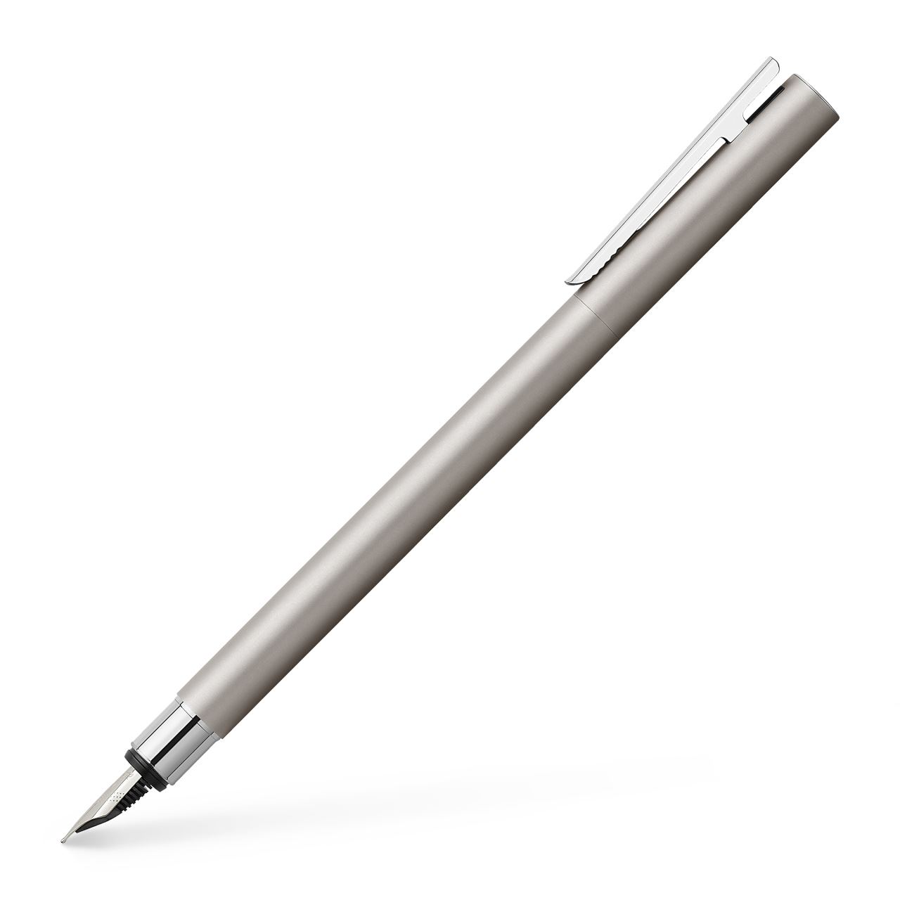 Faber-Castell - Neo Slim Stainless Steel fountain pen, F, silver matt