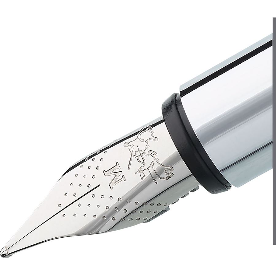 Faber-Castell - Neo Slim Stainless Steel fountain pen, F, silver matt