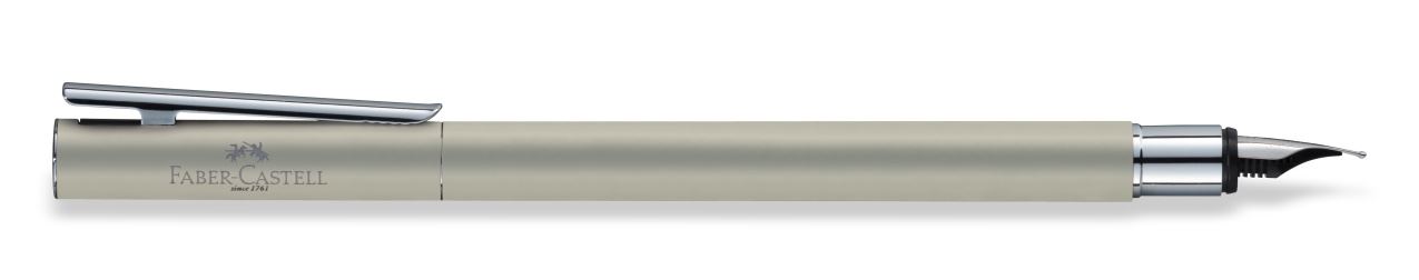 Faber-Castell - Neo Slim Stainless Steel fountain pen, EF, silver matt