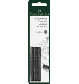 Faber-Castell - Pitt compressed charcoal stick, set of 3 medium