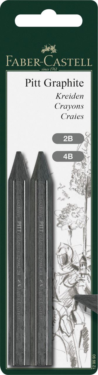 Faber-Castell - Pitt Graphite crayon, set of 2, 2B, 4B