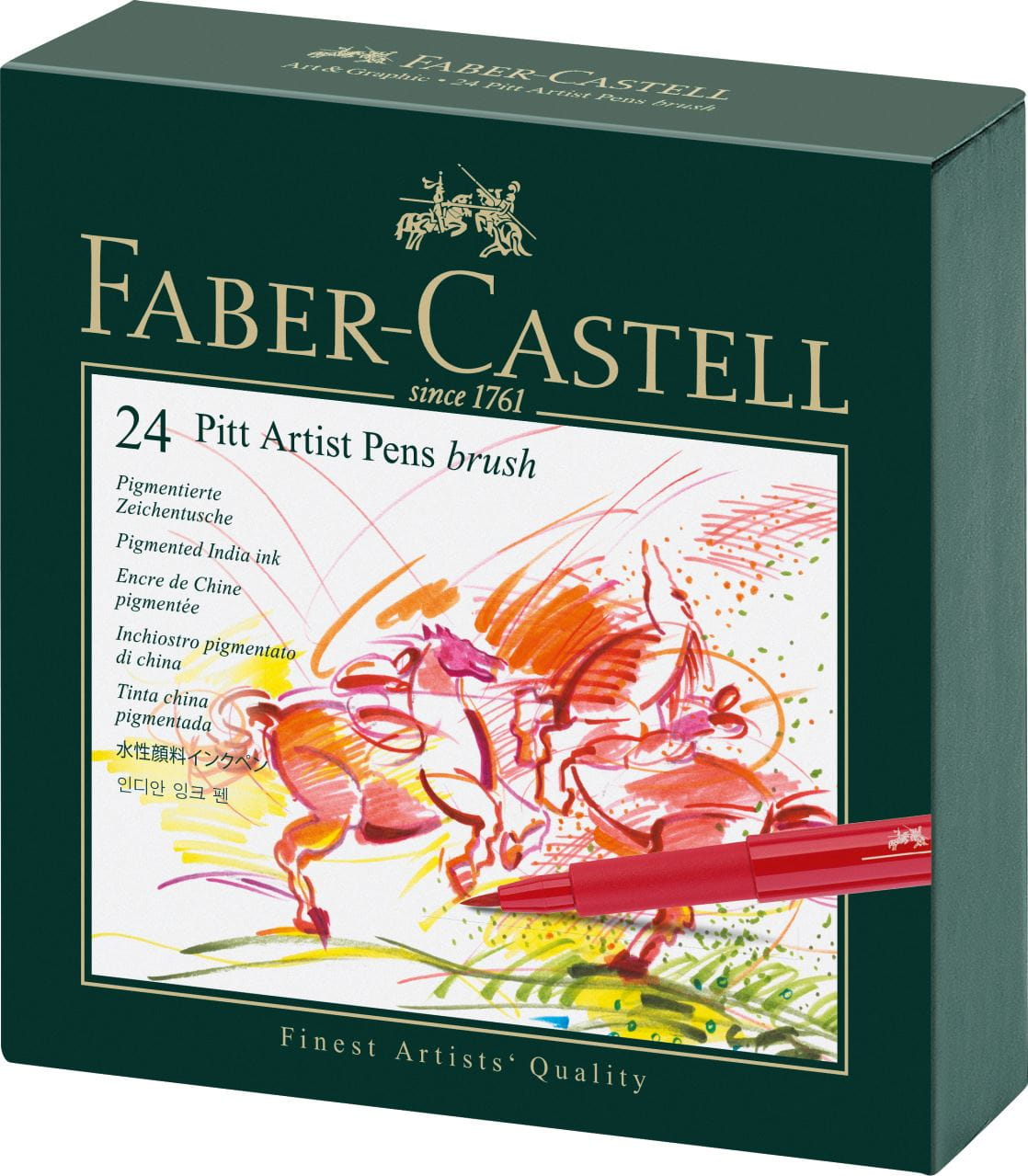 Faber-Castell - Pitt Artist Pen Brush India ink pen, studio box of 24