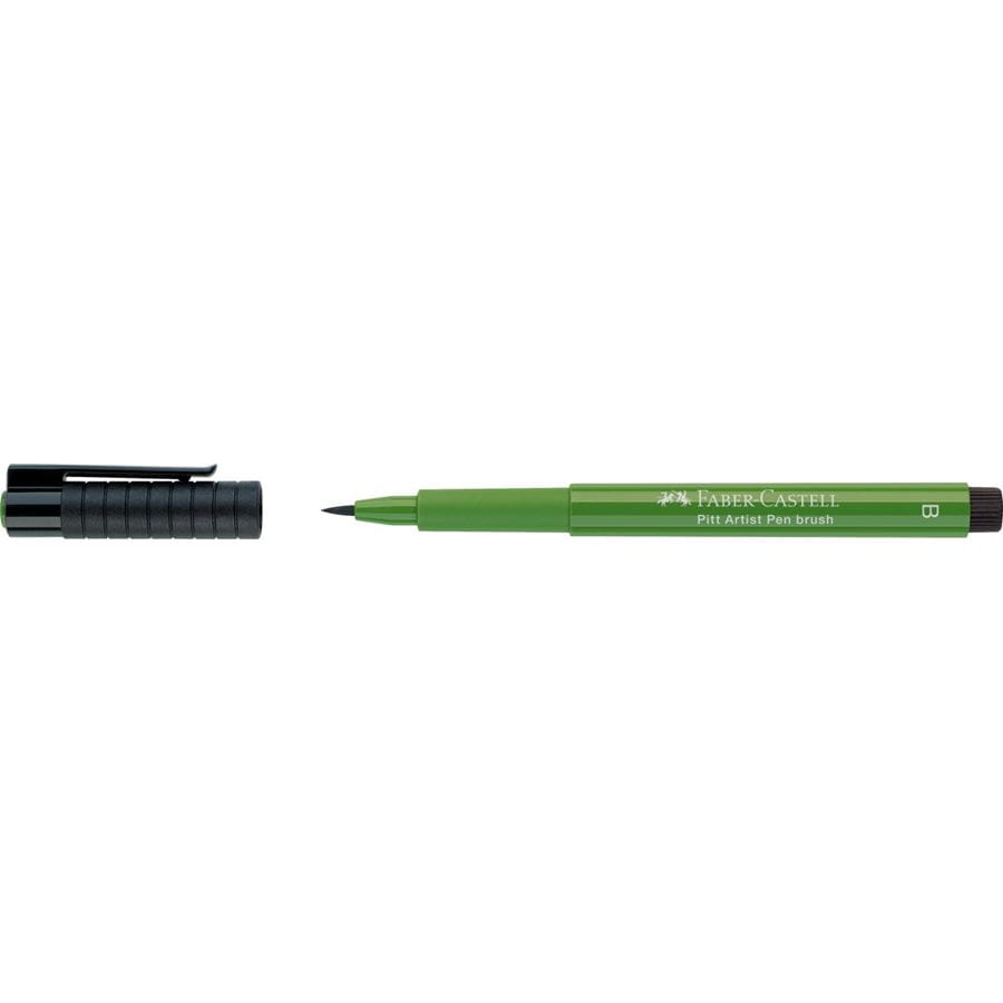 Faber-Castell - Pitt Artist Pen Brush India ink pen, permanent green olive