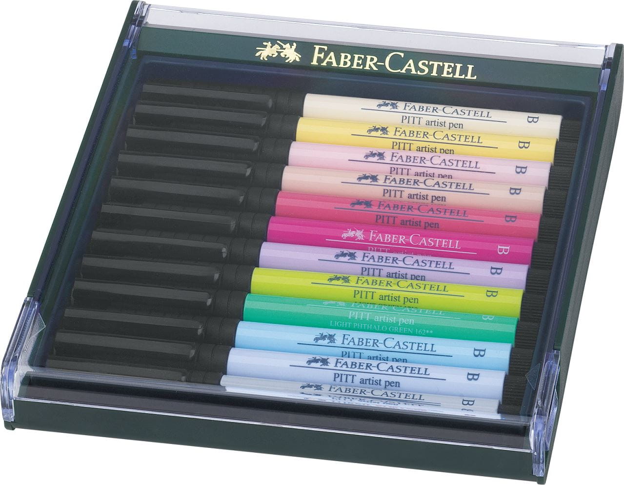 Faber-Castell - Pitt Artist Pen Brush India ink pen, set of 12, Pastel tones
