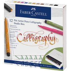 Faber-Castell - Pitt Artist Pen india ink pen Calligraphy, studio box of 12