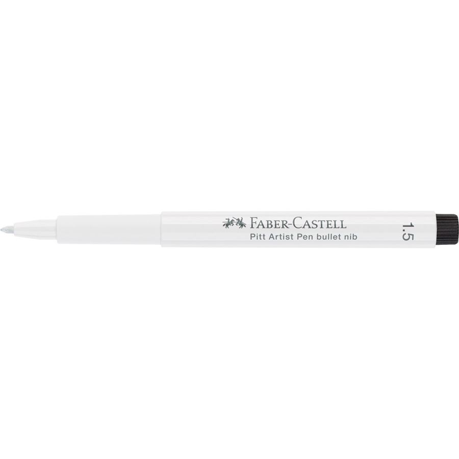 Faber-Castell - Pitt Artist Pen bullet nib 1.5 India ink pen, white