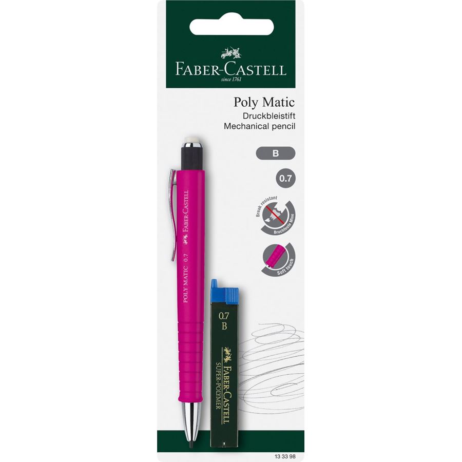 Faber-Castell - Grip Matic mechanical pencil set, 0.7 mm, 2 pieces