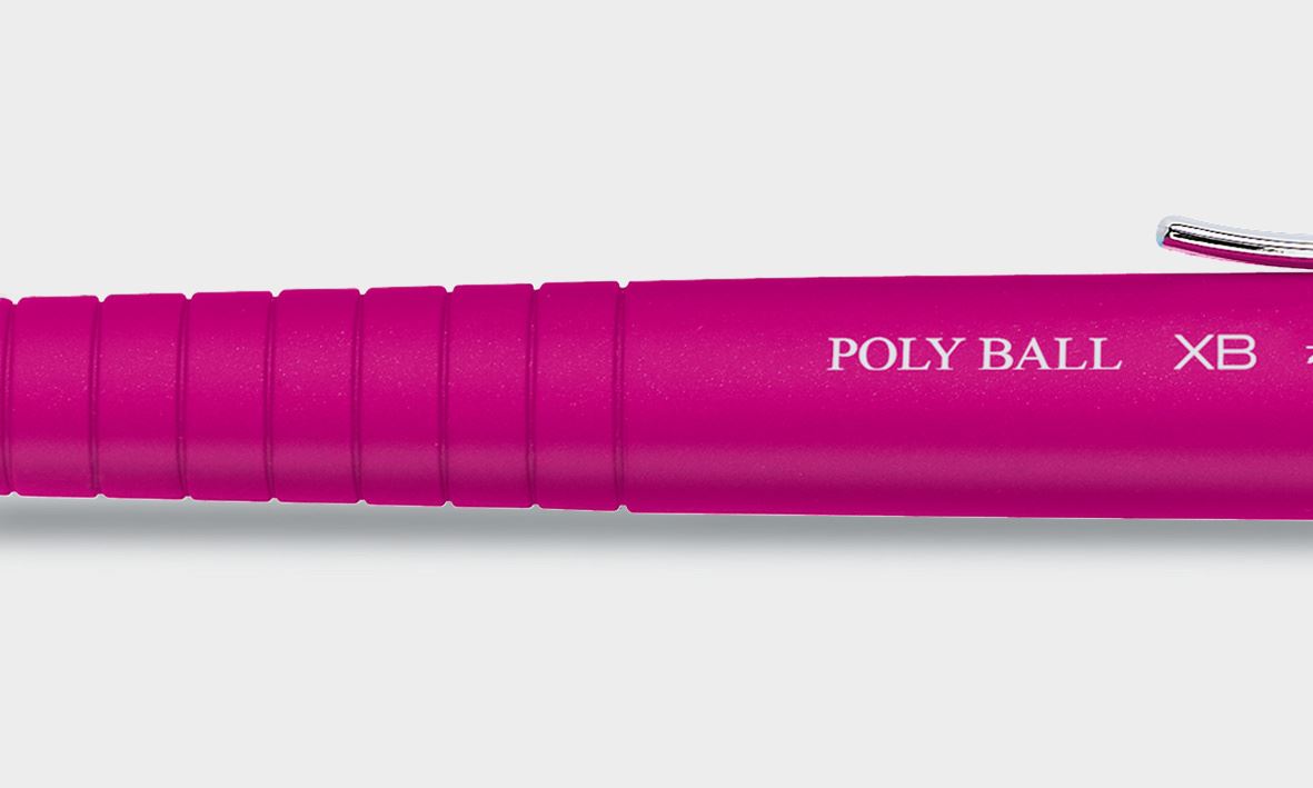 Faber-Castell - Poly Ball ballpoint pen, large-capacity refill XB blue, pink