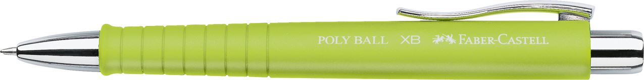 Faber-Castell - Poly Ball ballpoint pen, large-capacity refill XB blue, lime