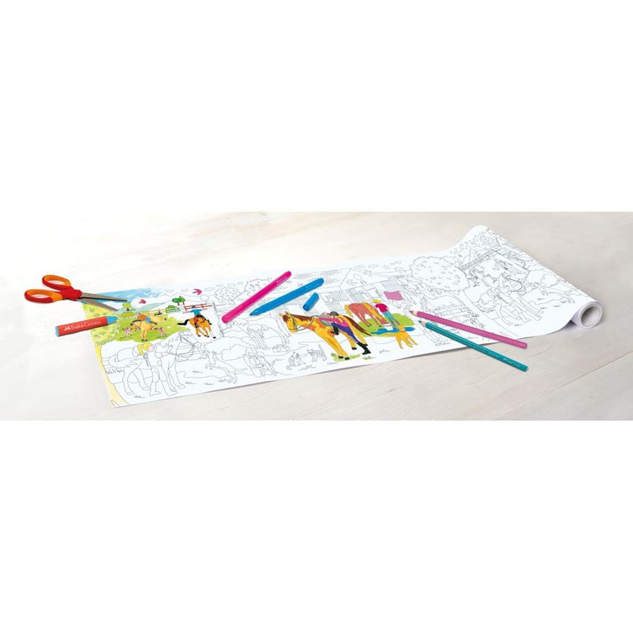 Faber-Castell - Banner roll with pony farm motifs, self-adhesive