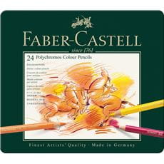 Faber-Castell - Polychromos colour pencil, tin of 24