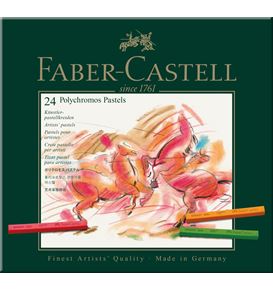 Faber-Castell - Polychromos pastel, cardboard wallet of 24