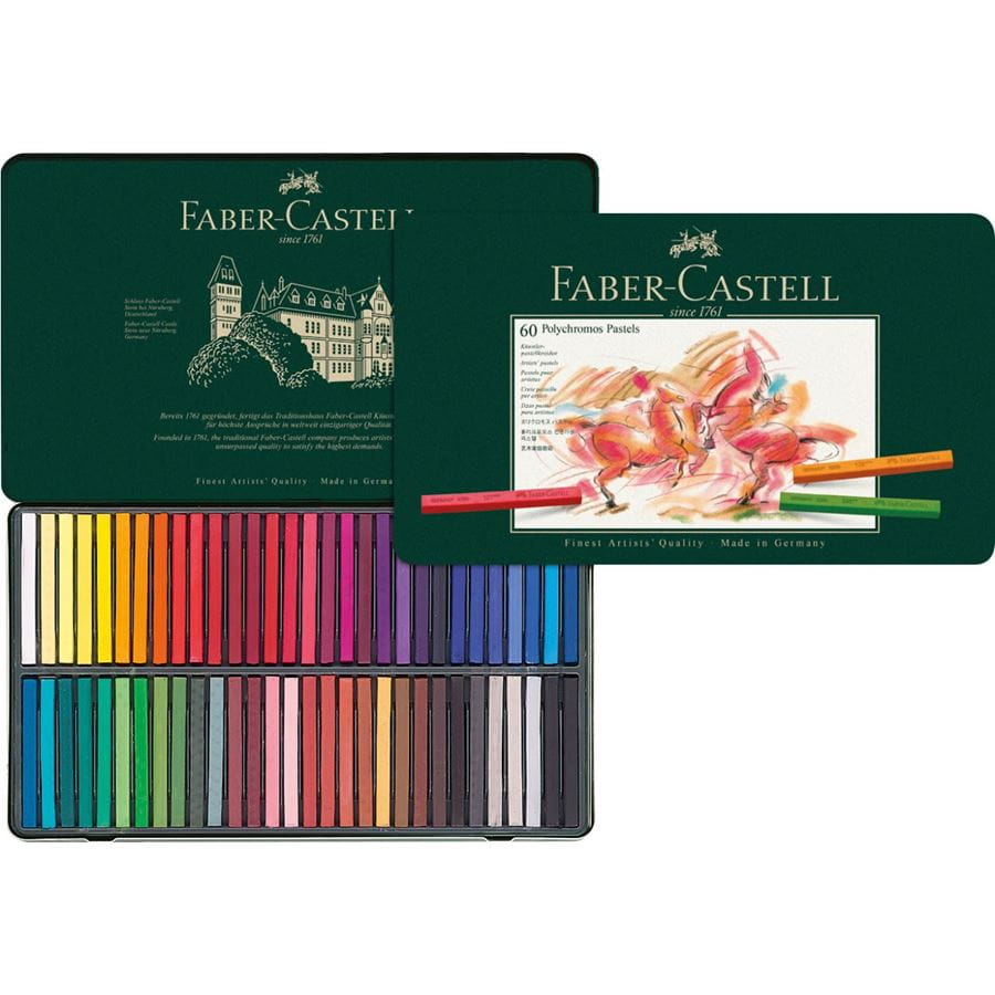 Faber-Castell - Polychromos pastel, tin of 60