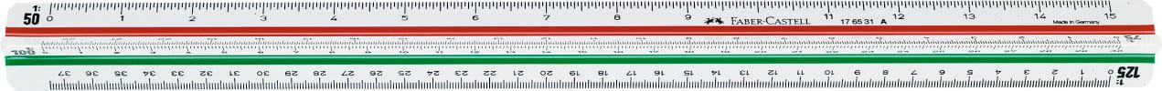 Faber-Castell - Reduction scale 853HP/A, triangular, 30 cm