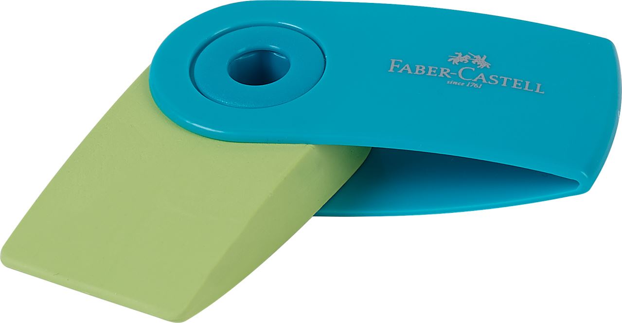 Faber-Castell - Sleeve Mini eraser, 3 trend colours, sorted