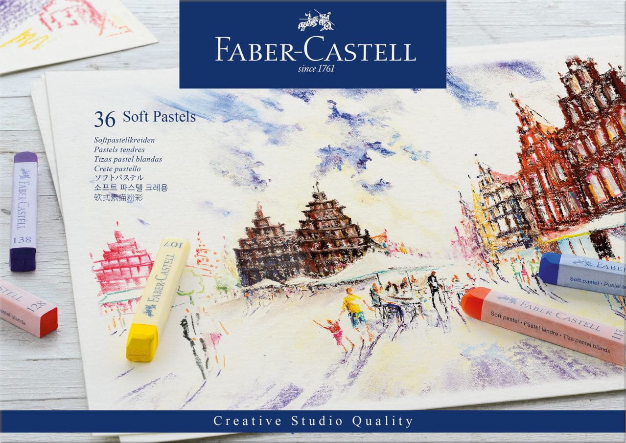 Faber-Castell - Soft pastels, cardboard wallet of 36