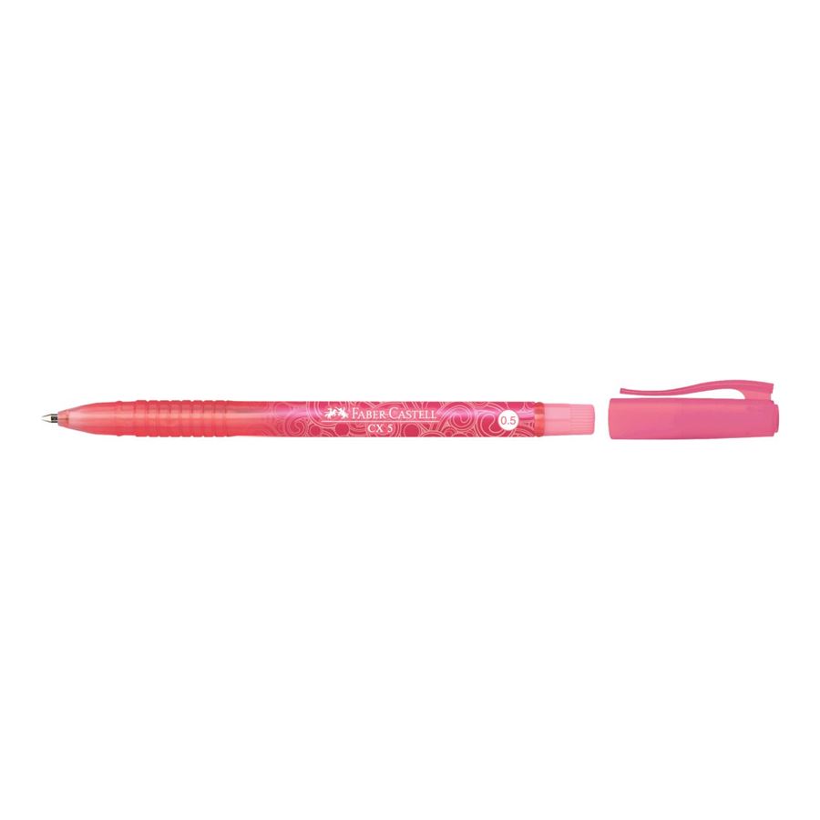 Faber-Castell - CX5 ballpoint pen, 0.5 mm, red