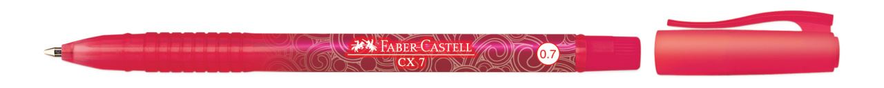 Faber-Castell - CX7 ballpoint pen, 0.7 mm, red