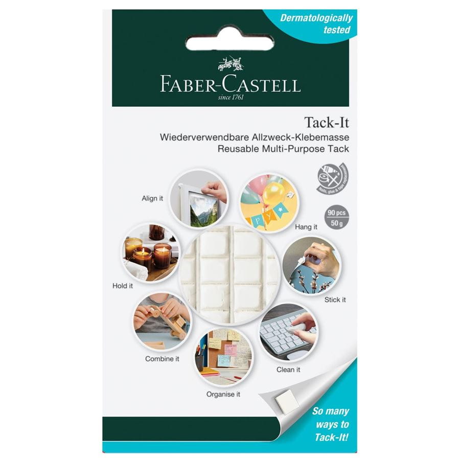 Faber-Castell - Tack-it adhesive, 50 g, white