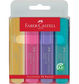Faber-Castell - Textliner 46 Pastel, wallet of 4