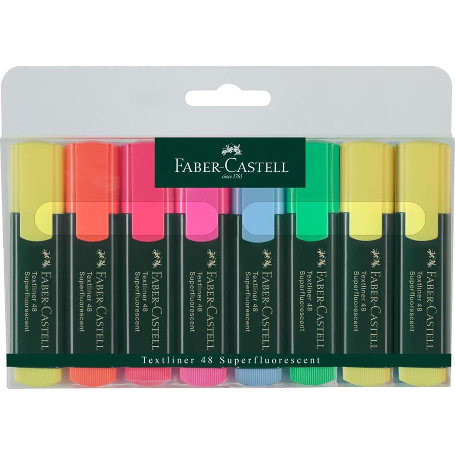 Faber-Castell - Textliner 48 Superfluorescent, wallet of 8
