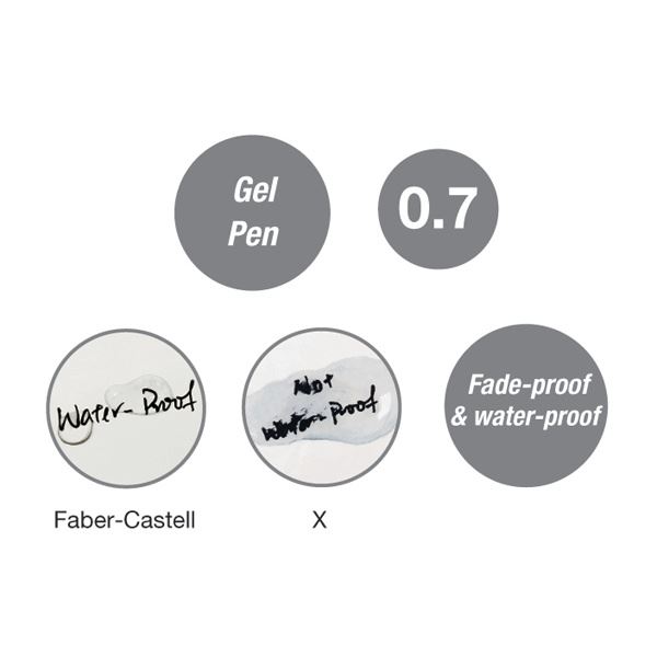 Faber-Castell - Gel pen True Gel, 0.7mm, black