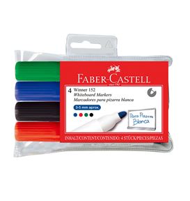 Faber-Castell - Winner 152 whiteboard marker, wallet of 4
