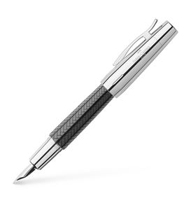 Faber-Castell - e-motion precious resin parquet fountain pen, EF, black