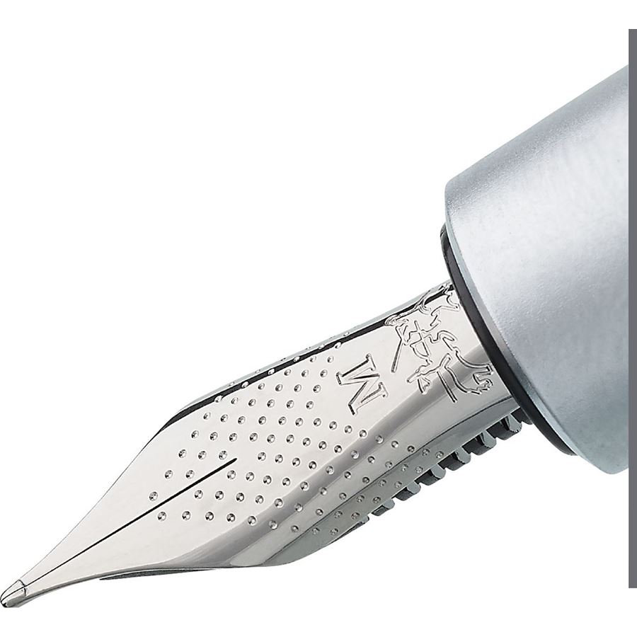 Faber-Castell - Fountain pen e-motion Pure Silver medium