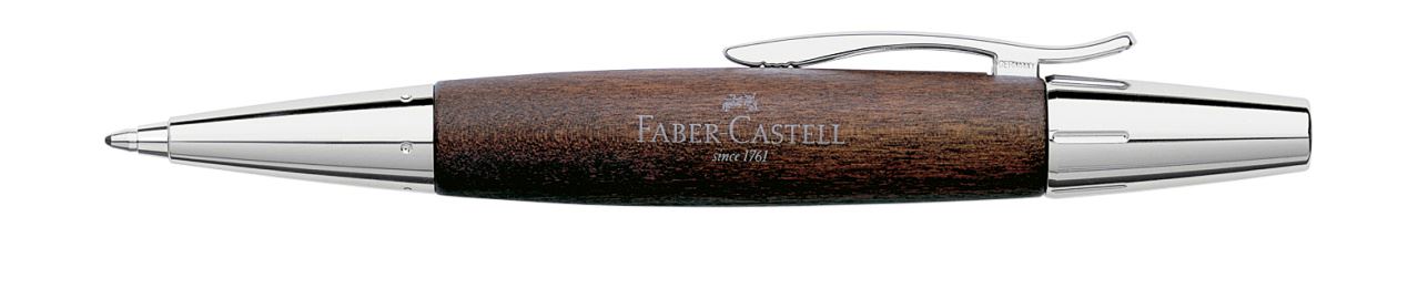 Faber-Castell - e-motion wood twist ballpoint pen, B, dark brown
