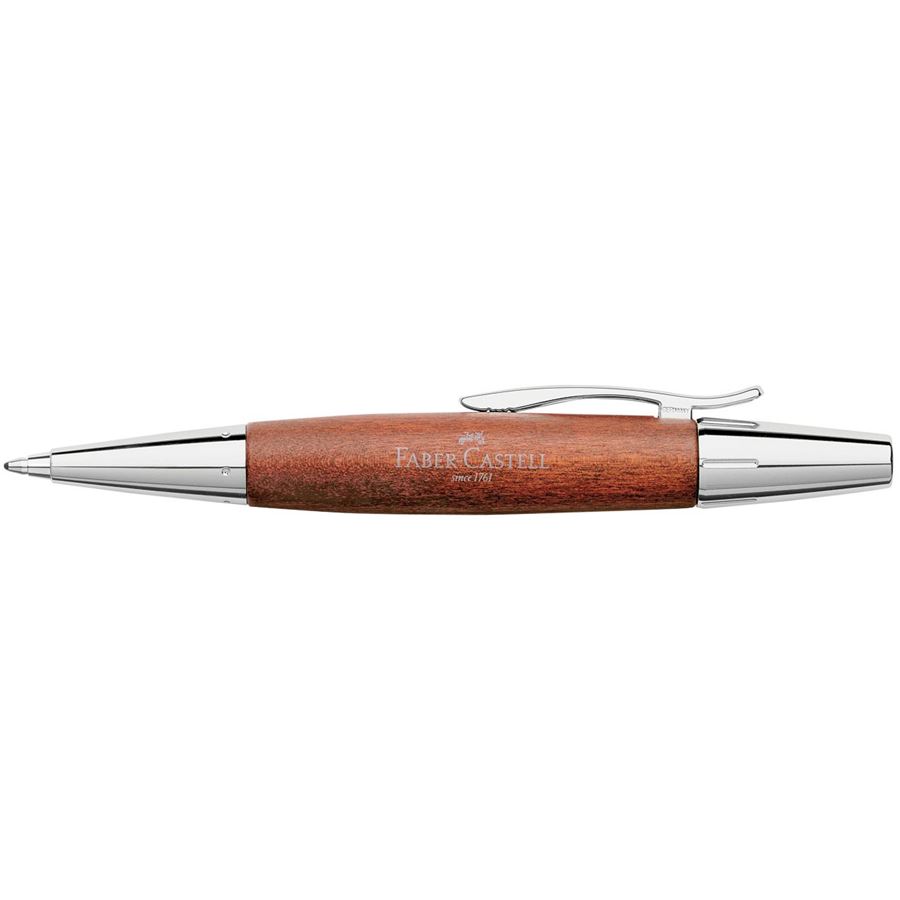 Faber-Castell - e-motion wood twist ballpoint pen, B, reddish brown