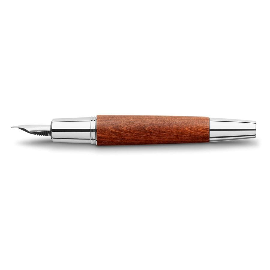Faber-Castell - e-motion wood fountain pen, B, reddish brown
