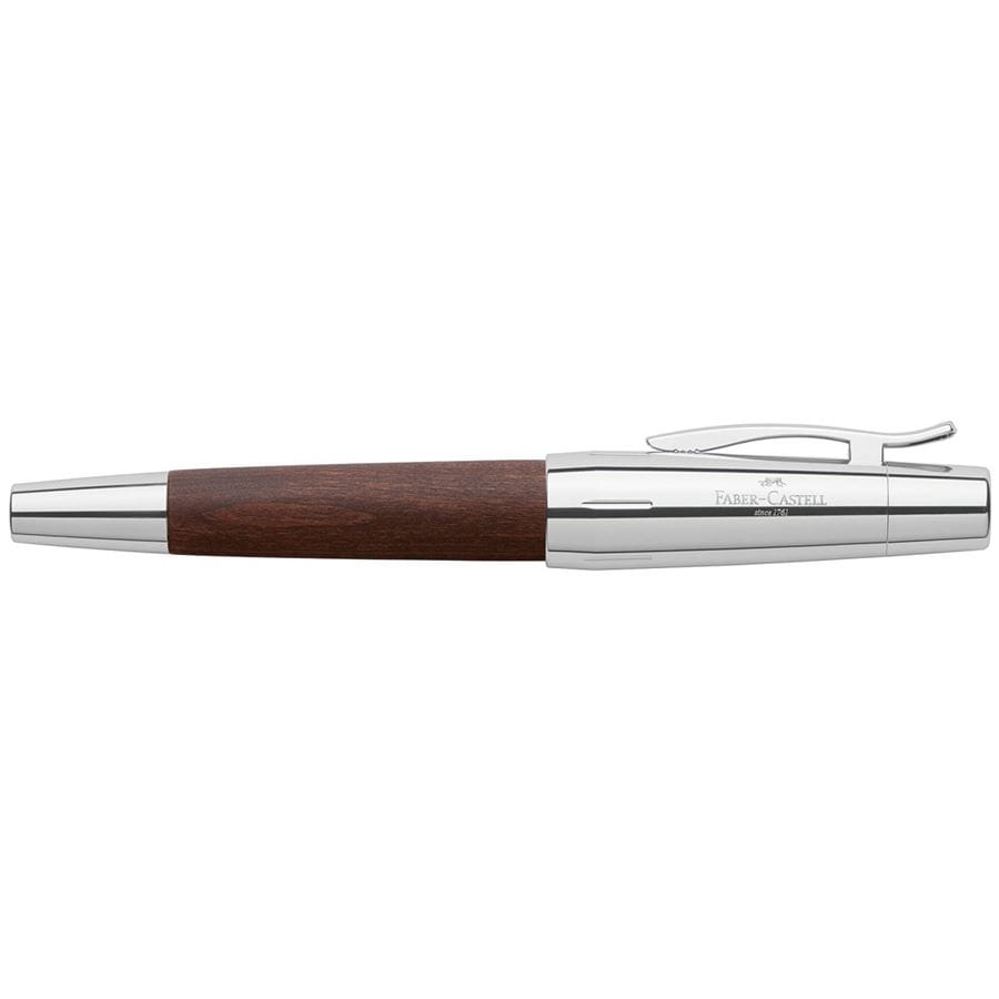 Faber-Castell - e-motion wood fountain pen, M, dark brown