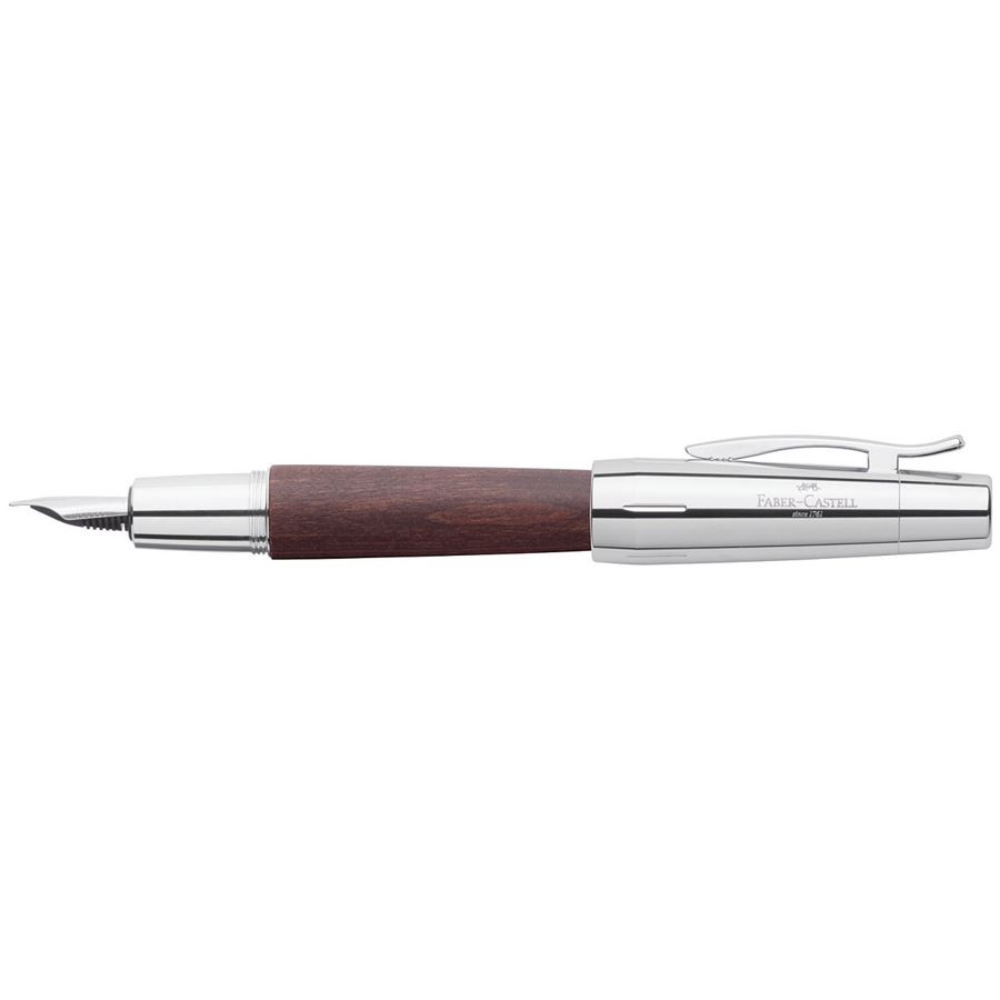 Faber-Castell - e-motion wood fountain pen, EF, dark brown