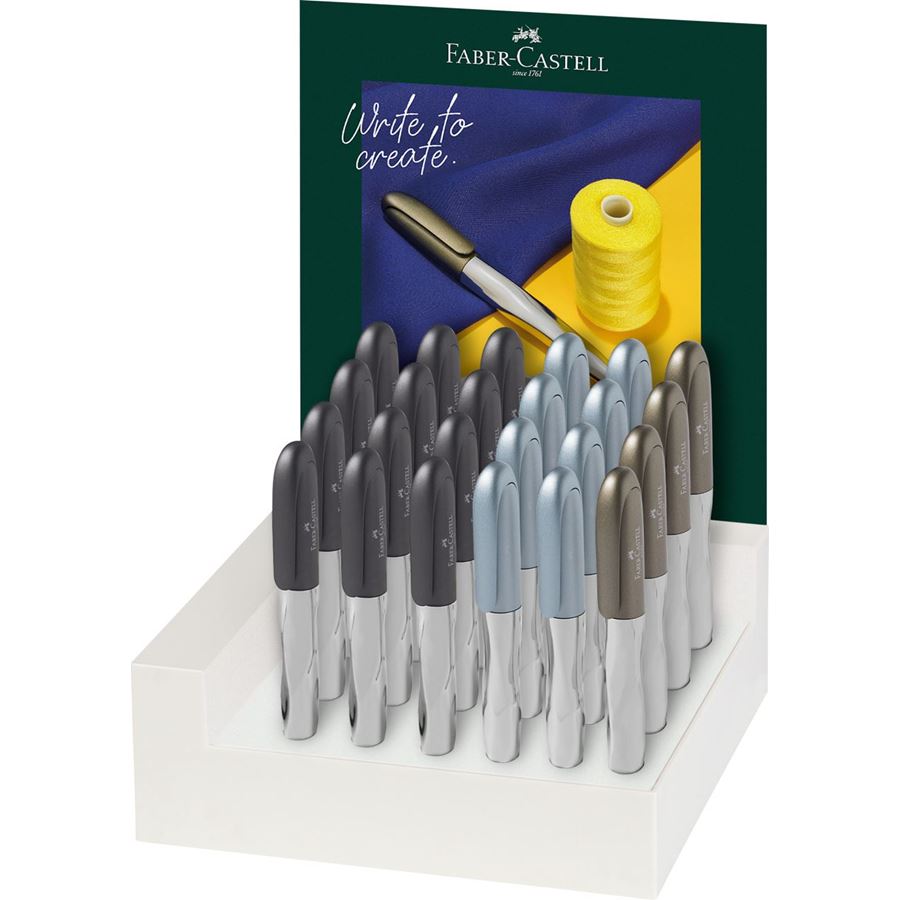 Faber-Castell - n'ice pen Metallic twist ballpoint pen, XB, grey